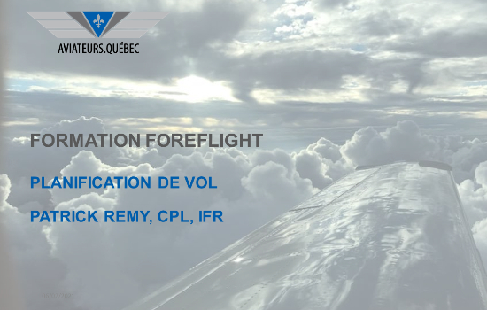 Foreflight - Partie II - Planification de vol
