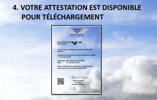 Comment obtenir une copie de votre attestation de formation