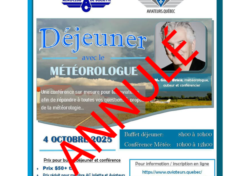 Déjeuner conférence sur la météorologie avec Gilles Brien