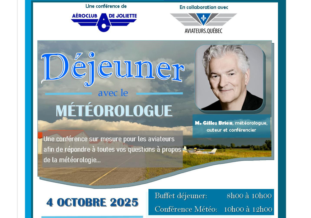 Déjeuner conférence sur la météorologie avec Gilles Brien