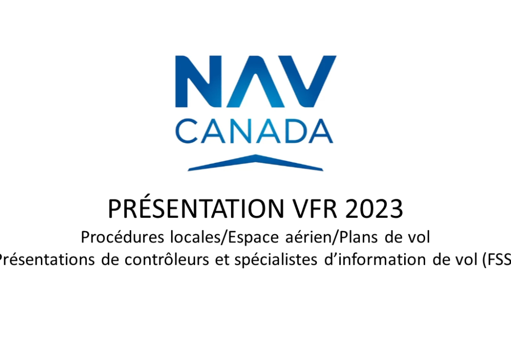 NAV Canada : Présentation VFR 2023